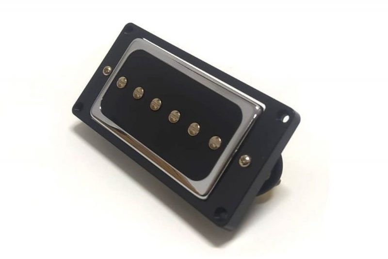 PASTILLAS ARTEC SHC63 P90 SPLENDOR LP-SINGLE NEGRAS CON CARCASA CROMADA