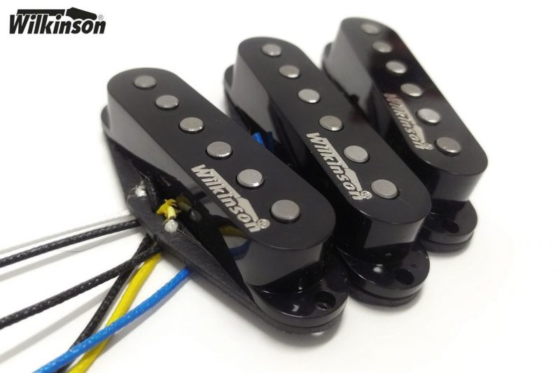 BLACK WILKINSON HIGH OUTPUT  WHS ALNICO V SINGLE COIL PICKUPS