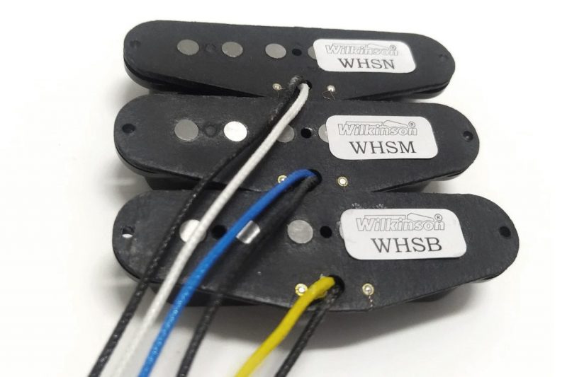 BLACK WILKINSON HIGH OUTPUT  WHS ALNICO V SINGLE COIL PICKUPS