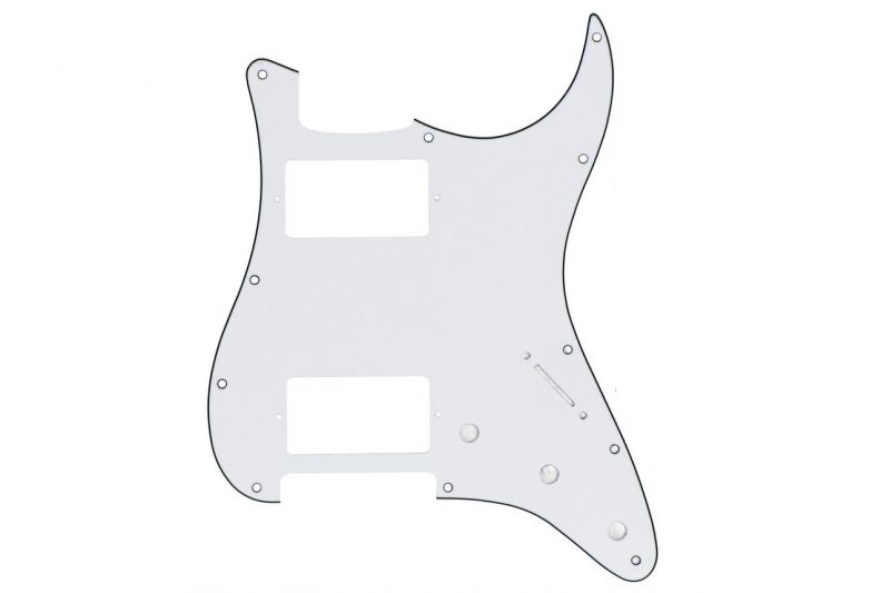PICKGUARD STRATOCASTER HH BLANCO 3 CAPAS