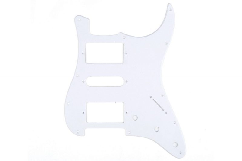 WHITE STRATOCASTER PICKGUARD HSH 1PLY