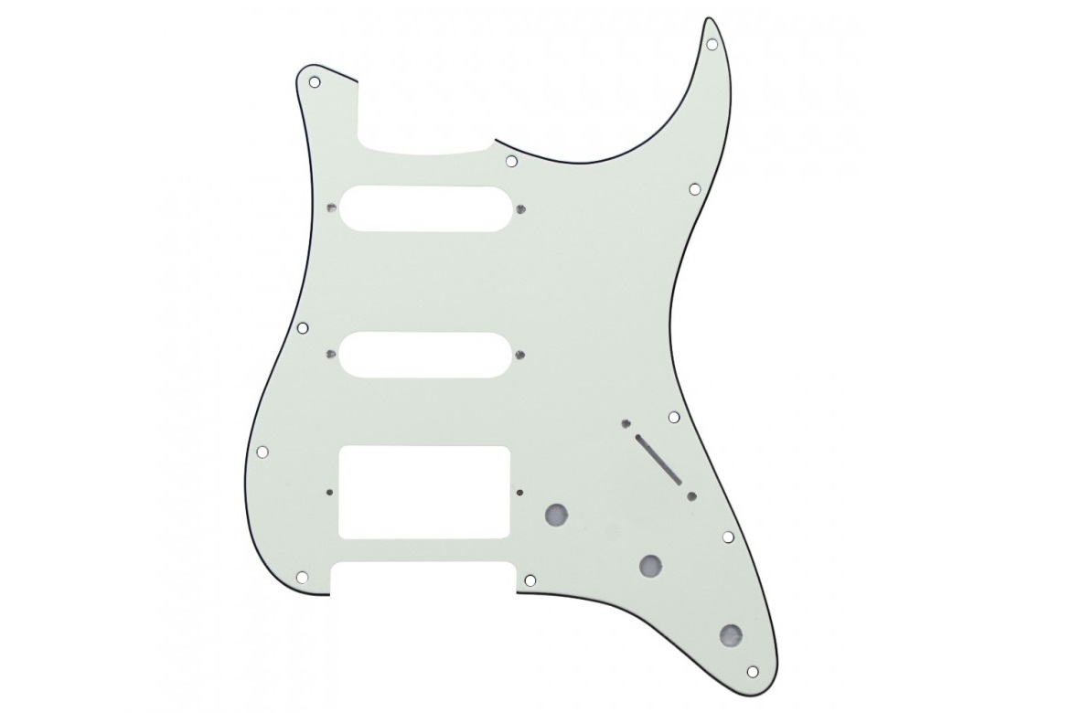 S/S/S 3-Ply White Pickguard For Fender S-3 Bullet Guitar 