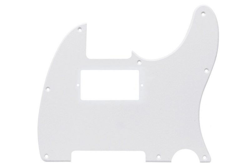 WHITE 1PLY TELECASTER HUMBUCKER PICKGUARD