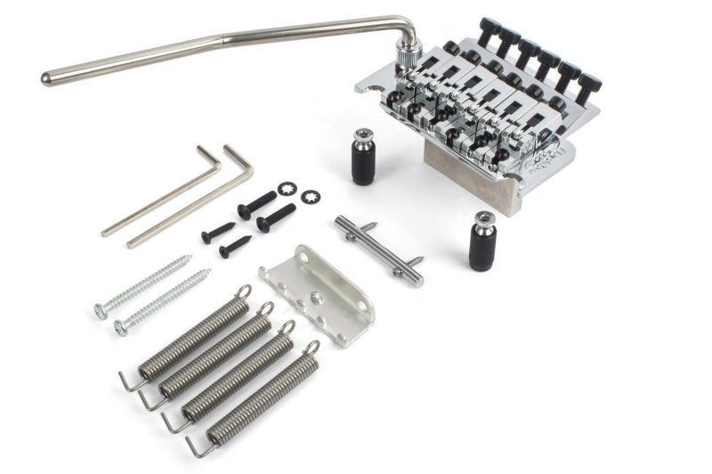CHROME FLOYD ROSE PRO 1000 SERIES FRTP1000 DOUBLE LOCKING TREMOLO BRIDGE