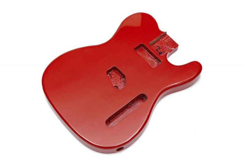 FIESTA RED ASH TELECASTER GUITAR BODY