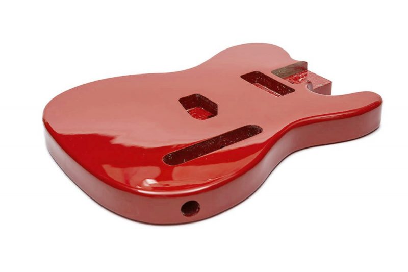 FIESTA RED ASH TELECASTER GUITAR BODY