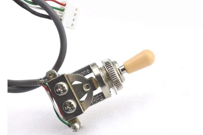 KIT PRECABLEADO DE ELECTRÓNICA CON PUSH PULL EPIPHONE LES PAUL TIP CREMA