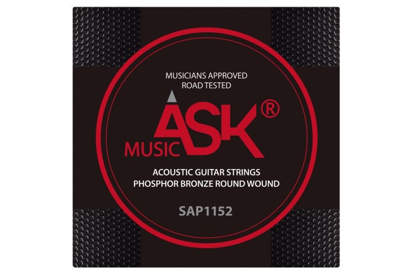 SET DE CUERDAS ASK MUSIC GUITARRA ACÚSTICA BRONCE FOSFOROSO 11-52