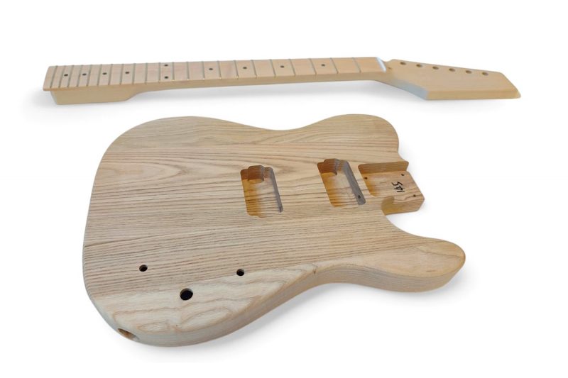 KIT DIY GUITARRA ELECTRICA TELECASTER DE FRESNO HUMBUCKER ELECTRONICA TRASERA