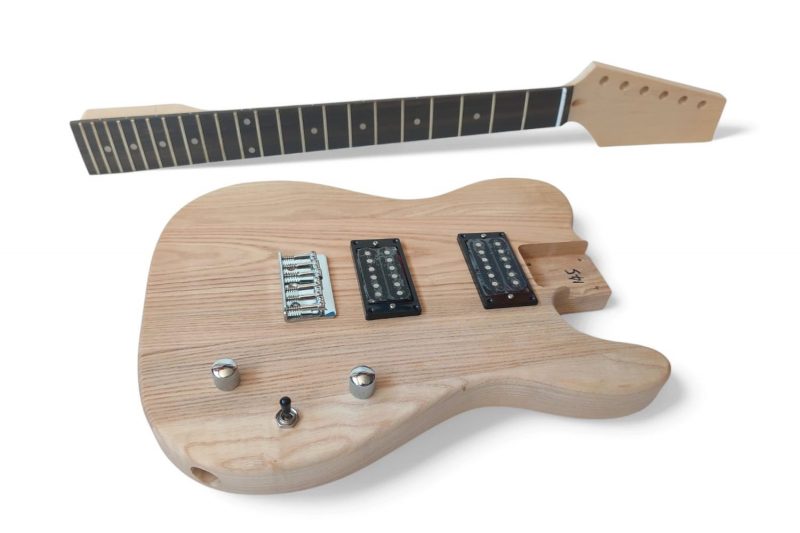 KIT DIY GUITARRA ELECTRICA TELECASTER DE FRESNO HUMBUCKER ELECTRONICA TRASERA