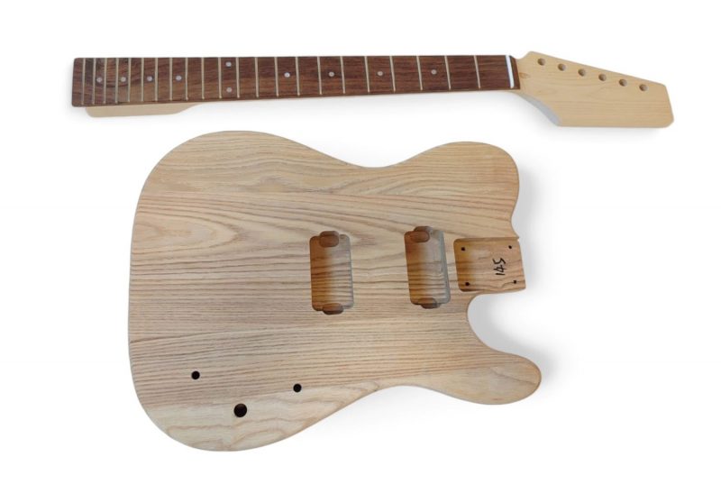 KIT DIY GUITARRA ELECTRICA TELECASTER DE FRESNO HUMBUCKER ELECTRONICA TRASERA