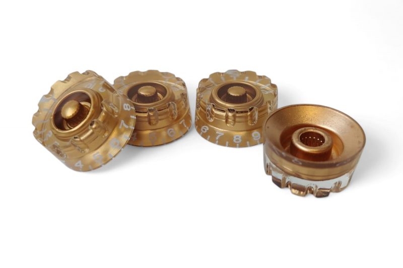 BOTONES RANURADOS SPEED LES PAUL DORADOS