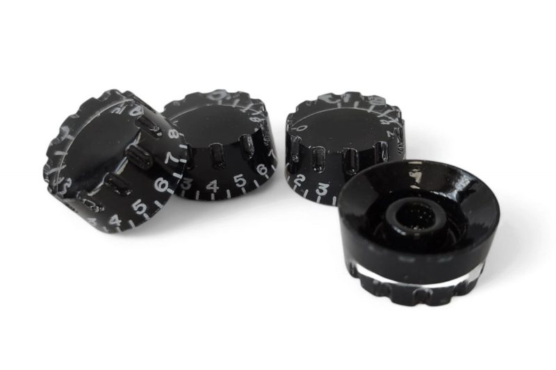 BOTONES RANURADOS SPEED LES PAUL NEGROS