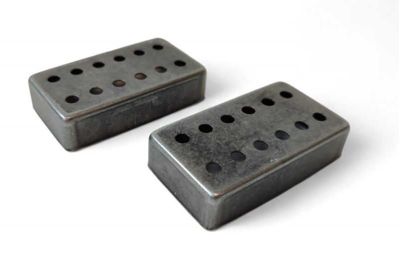 ANTIQUE DARK CHROME ARTEC HUMBUCKER 12 ADJUSTABLE POLES COVERS