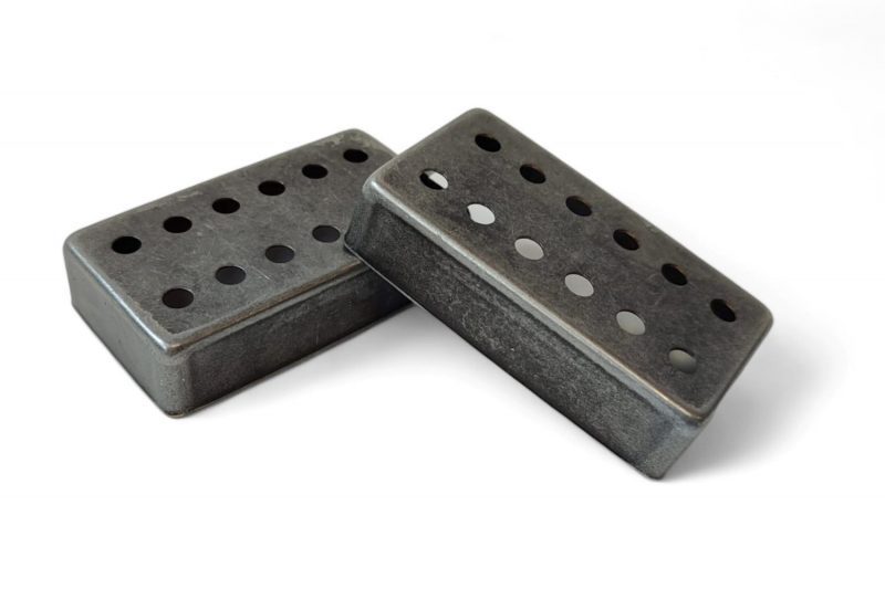 ANTIQUE DARK CHROME ARTEC HUMBUCKER 12 ADJUSTABLE POLES COVERS