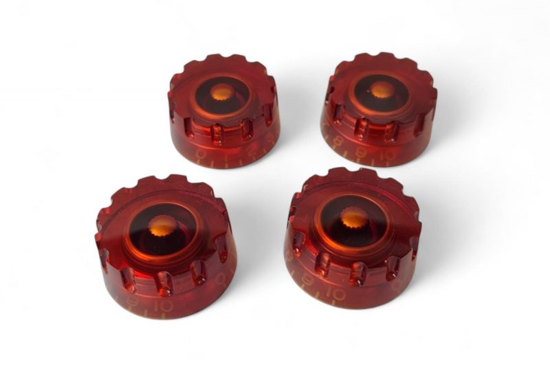 AMBER KNURLED SPEED LES PAUL KNOBS