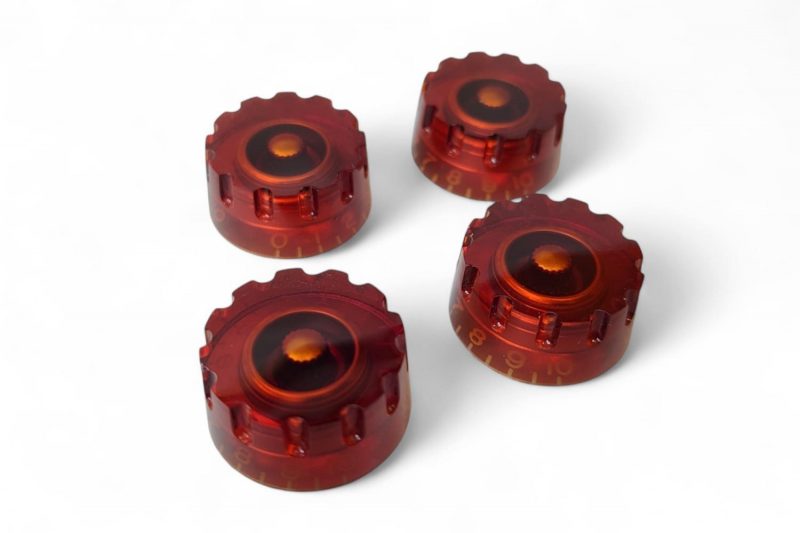 AMBER KNURLED SPEED LES PAUL KNOBS