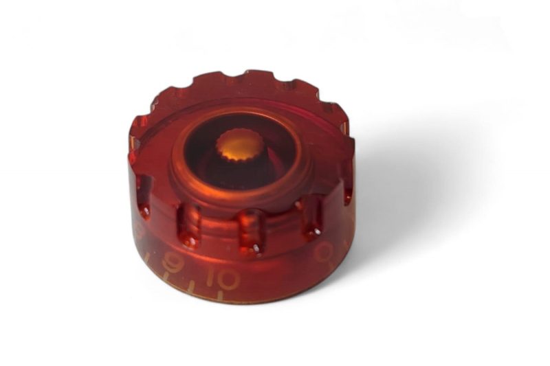 AMBER KNURLED SPEED LES PAUL KNOBS