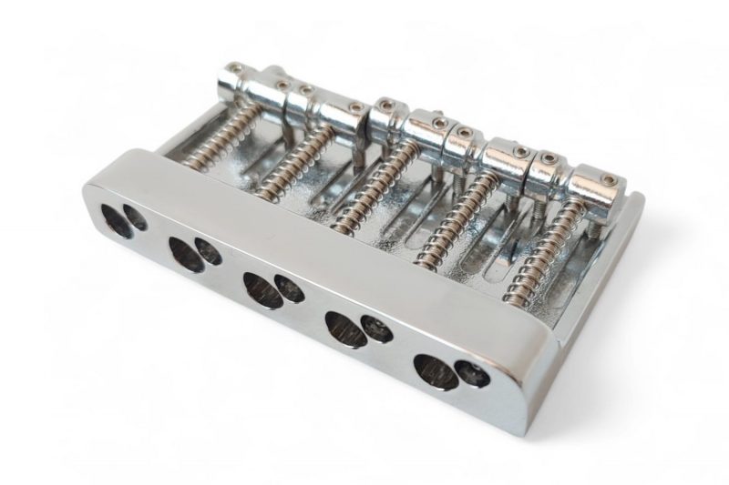 PUENTE FIJO HARDTAIL MB501 COREA PARA BAJO 5 CUERDAS CROMADO