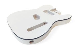 Cuerpo Telecaster blanco binding negro 1